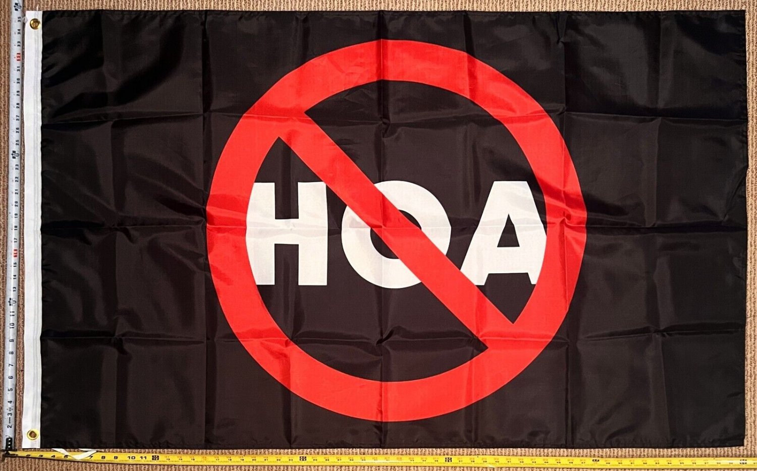 HOA Flag America Man Cave Defund The HOA Home Owners Sign USA 3x5'