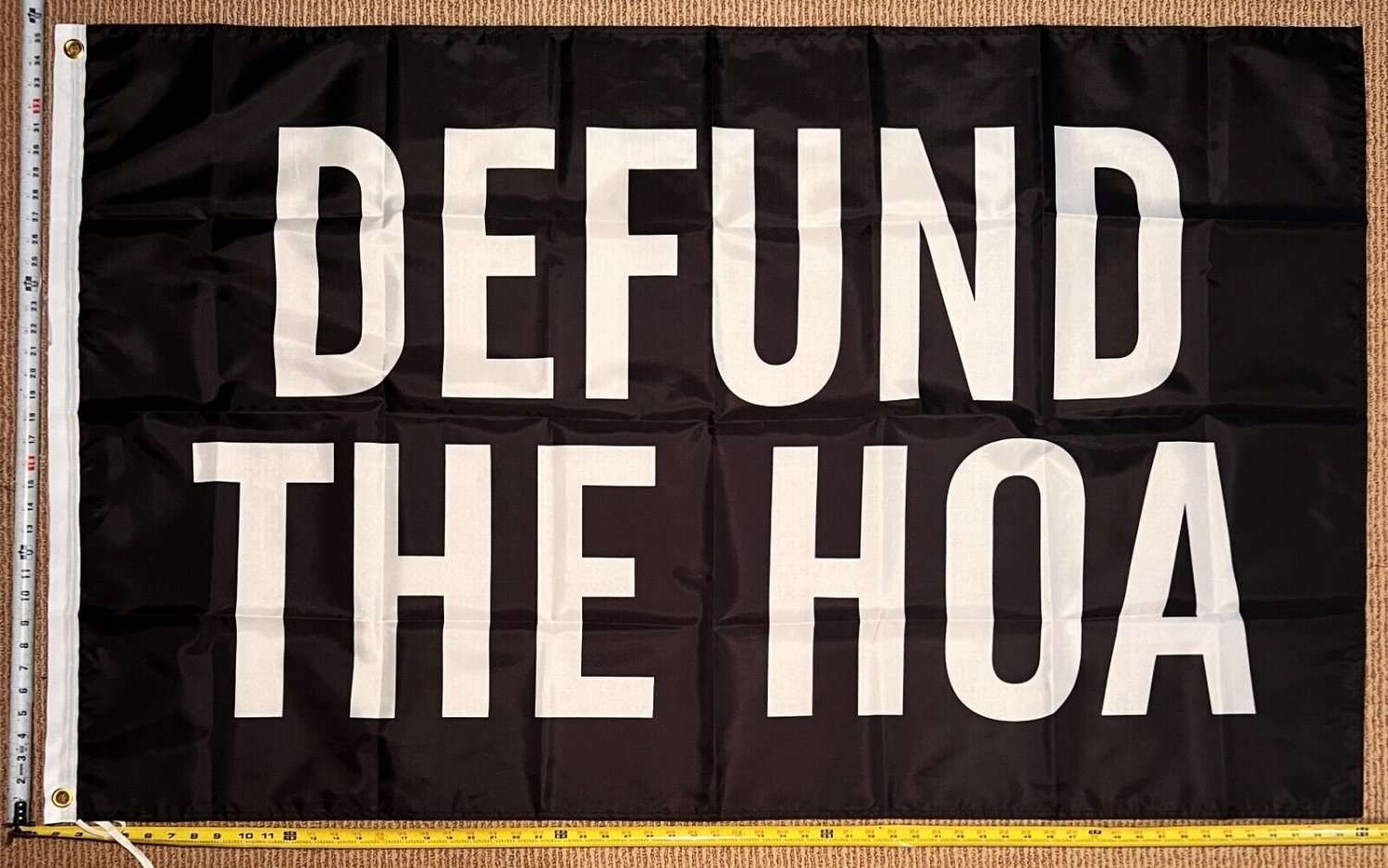 HOA Flag America Man Cave Defund The HOA Home Owners Sign USA 3x5ft