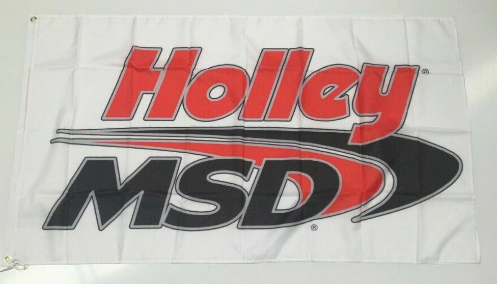 HOLLEY MSD Style 3 Banner Flag Car Carburettor Ford Holden Mechanic Workshop 3x5ft