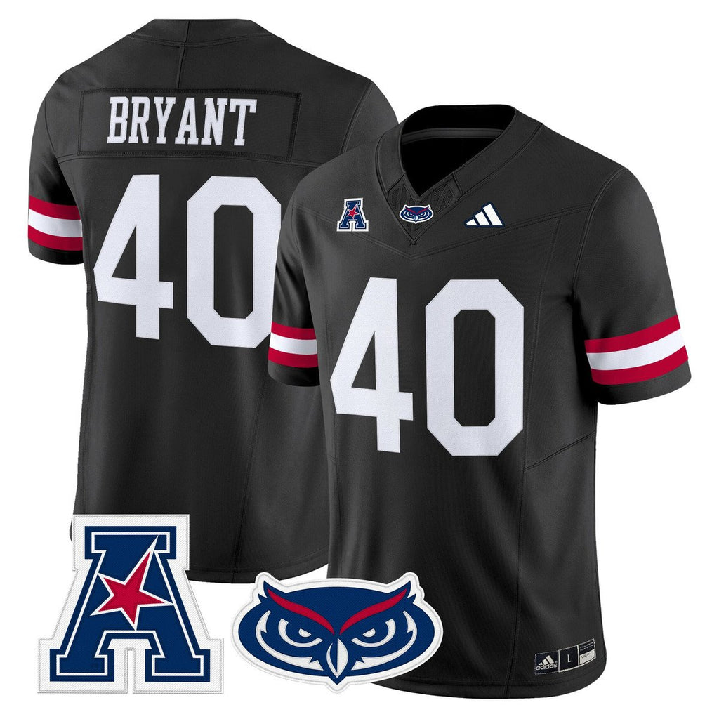 Harrison Bryant Jersey #40 Florida Atlantic Owls 2025 All Stitched Black