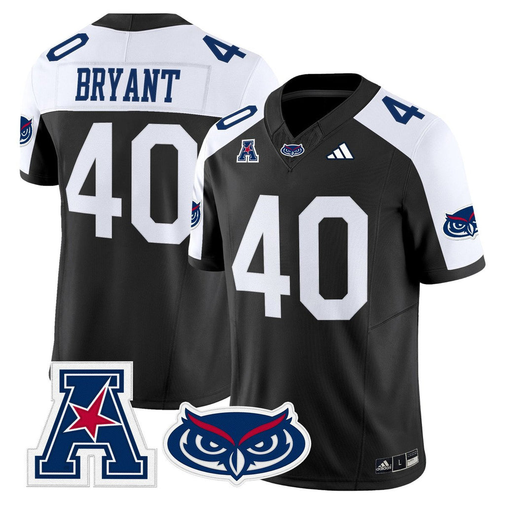 Harrison Bryant Jersey #40 Florida Atlantic Owls 2025 All Stitched Black Alter