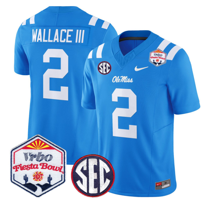 Harrison Wallace III Jersey #2 Ole Miss Rebels 2026 Fiesta Bow Stitched