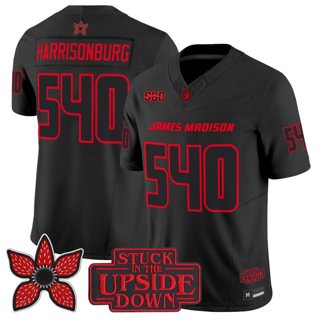 Harrisonburg Jersey #540 James Madison Dukes Stranger Things Edition Stitched