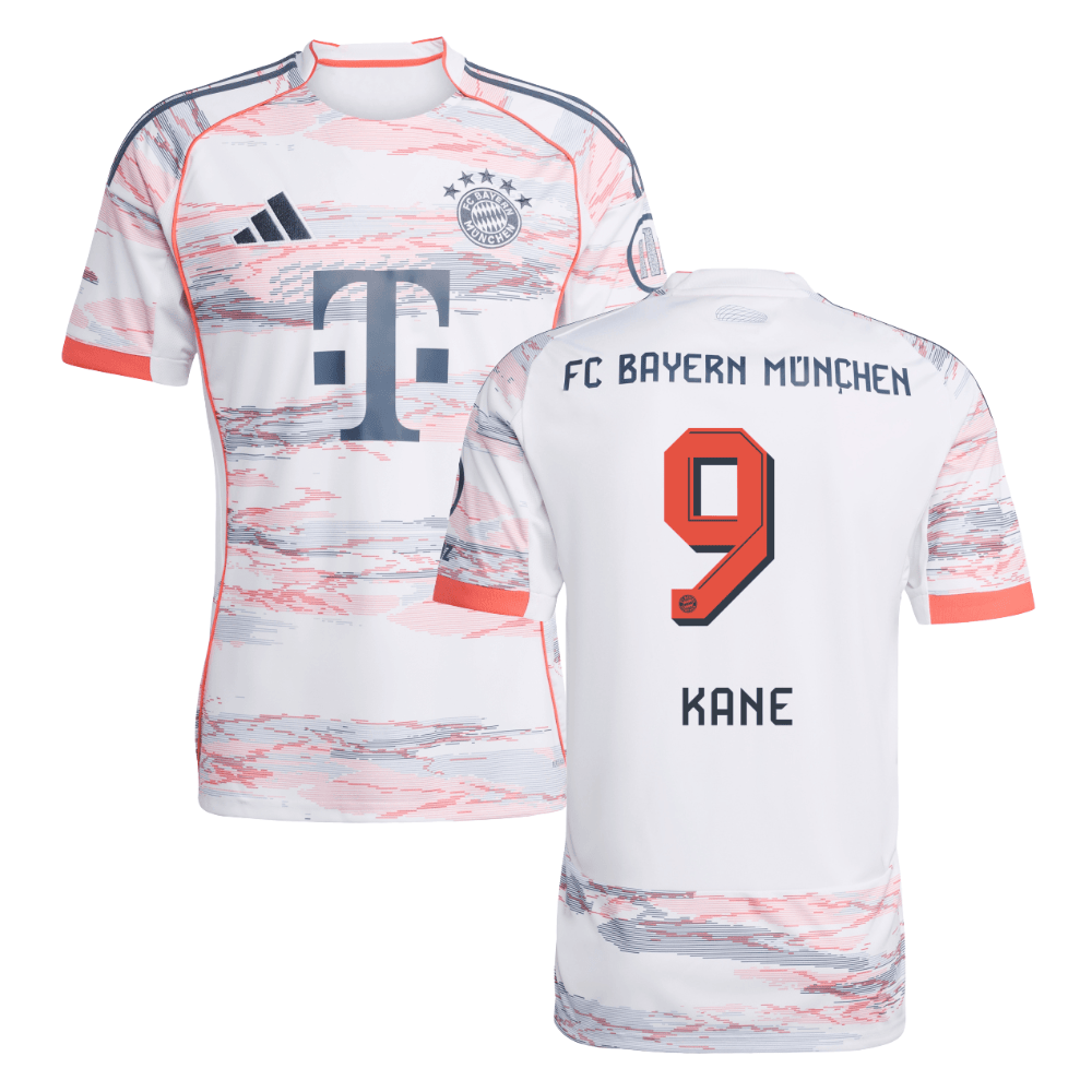 Harry Kane #9 Bayern Munich 2025-26 Away Men Jersey – White