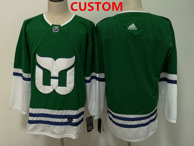 Hartford Whalers Custom Green Jersey