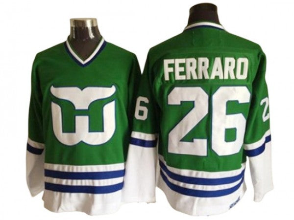 Hartford Whalers #26 Ray Ferraro 1989 Vintage CCM Jersey - Green