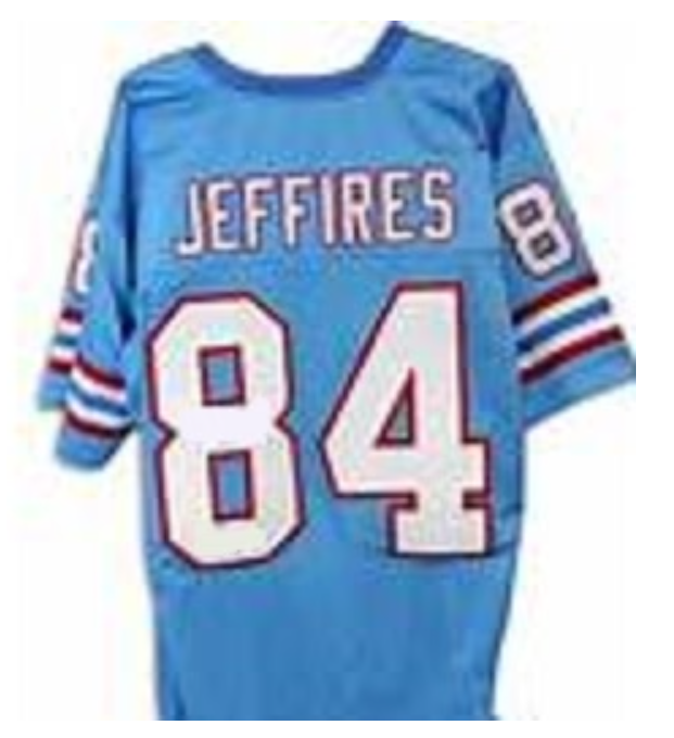 Haywood Jeffires Jersey Houston Oilers Custom Throwback Football Blue