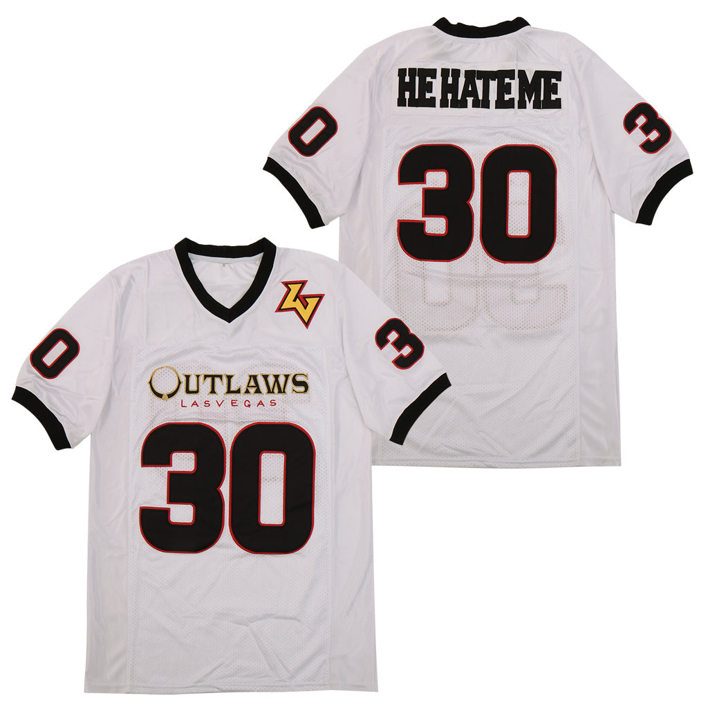 He Hate Me #30 Las Vegas Outlaws Champion Movie Baseball Jersey
