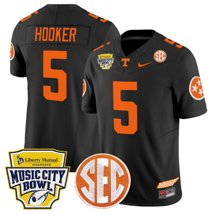 Hendon Hooker Jersey #5 Tennessee Vols 2025 Music City Bowl Stitched
