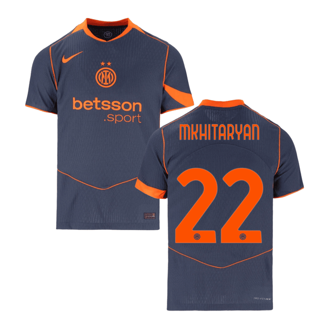 Henrikh Mkhitaryan 22 Inter Milan 2025-26 Third Match Jersey – Gray