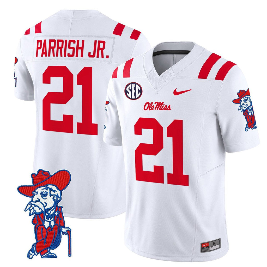 Henry Parrish Jr Jersey #21 Ole Miss Rebels 2025 Limited V2 White