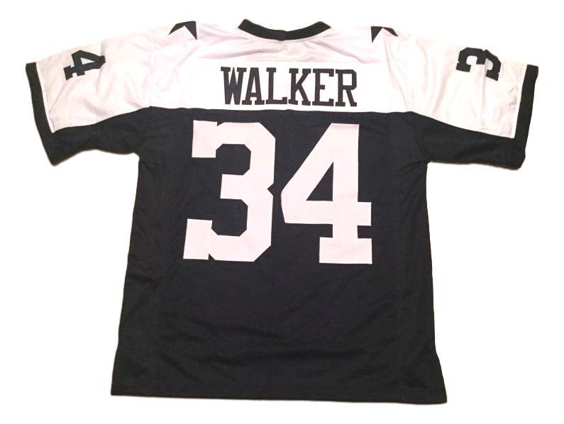Herschel Walker Jersey #34 Custom Unsigned Football Stitched White Blue