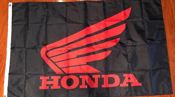 Honda Racing Black Flag 3X5 Ft Polyester Banner USA 90x150cm