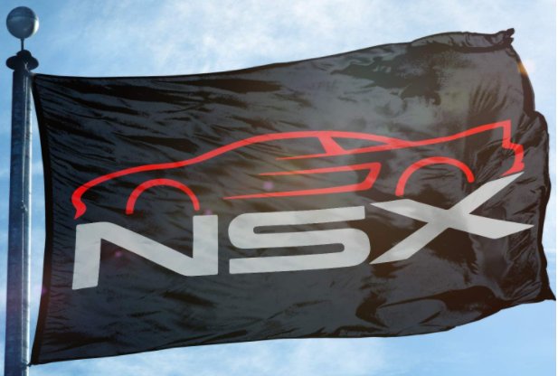 Honda Racing NSX Flag Honda Acura Japanese Car Black 3X5 Ft Polyester Banner USA 90x150cm