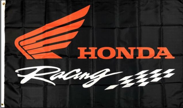 Honda Racing Red White Flag 3X5 Ft Polyester Banner USA 90x150cm