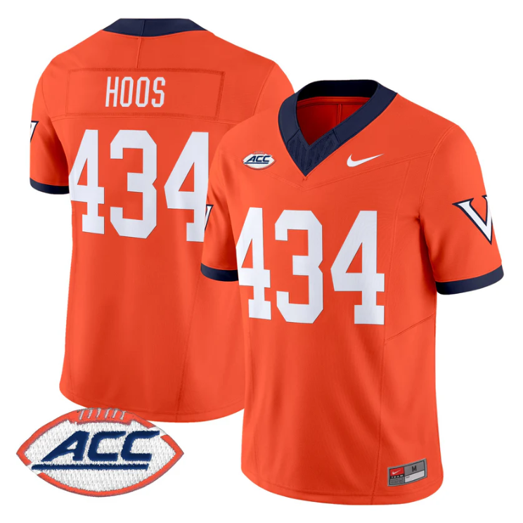 Hoos Jersey #434 Virginia Cavaliers 1995 Throwbacks Stitched