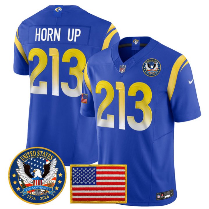 Horn Up Jersey #213 United States 250th Patch Vapor Stitched
