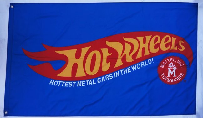 Hot Wheels Blue Flag 3X5 Ft Polyester USA 90x150cm