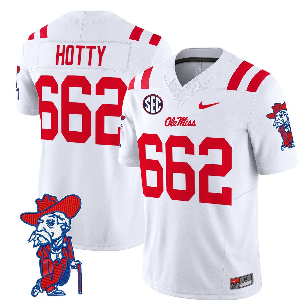Hotty Jersey #662 Ole Miss Rebels 2025 Limited V2 Stitched White