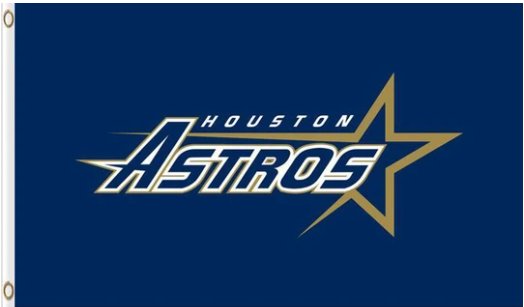 Houston Astros Blue flag 3X5Ft Banner USA Polyester with Brass Grommets - 25