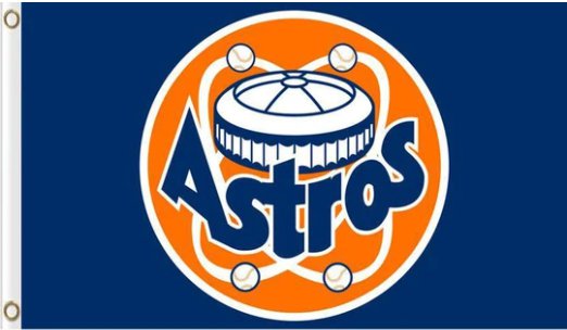 Houston Astros Blue flag 3X5Ft Banner USA Polyester with Brass Grommets - 26