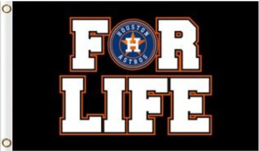 Houston Astros For Life flag 3X5Ft Banner USA Polyester with Brass Grommets - 19