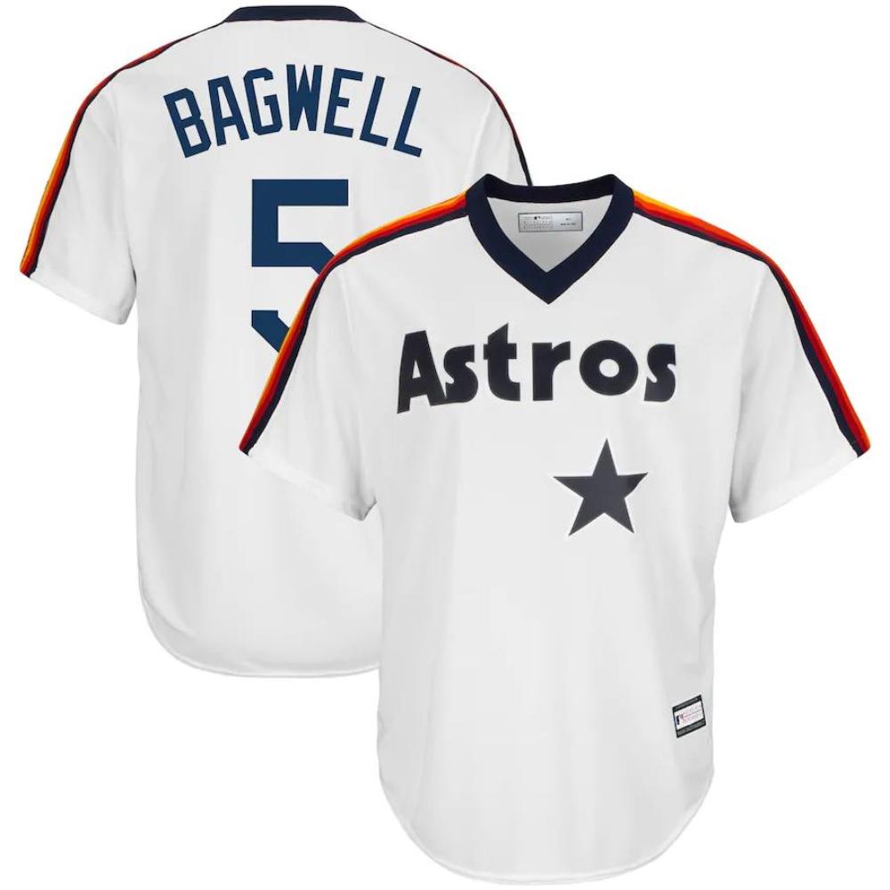 Houston Astros Jeff Bagwell White Throwback Pullover Jersey