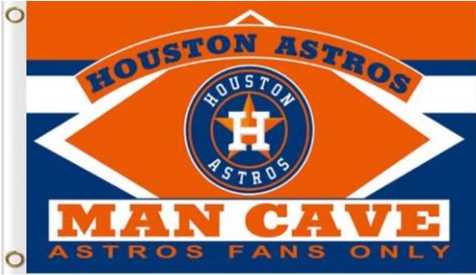 Houston Astros Man Cave Custom flag 3X5Ft Banner USA Polyester with Brass Grommets - 17