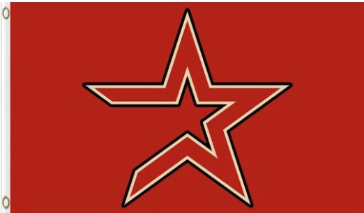 Houston Astros Red flag 3X5Ft Banner USA Polyester with Brass Grommets - 24