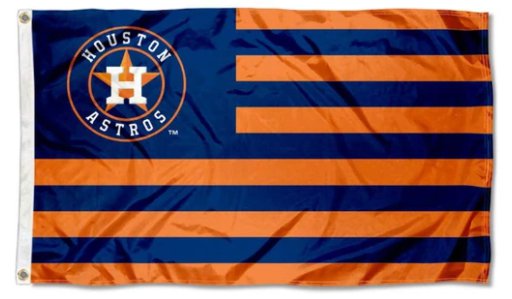 Houston Astros Stars and Stripes Nation flag 3X5Ft Banner USA Polyester with Brass Grommets - 3