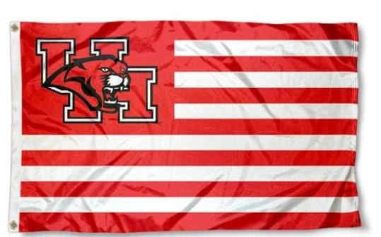 Houston Cougars Club Flag 3X5ft Banner Polyester with 2 Brass Grommets