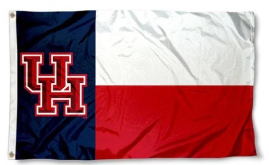 Houston Cougars USA Flag 3X5ft Banner Polyester with 2 Brass Grommets