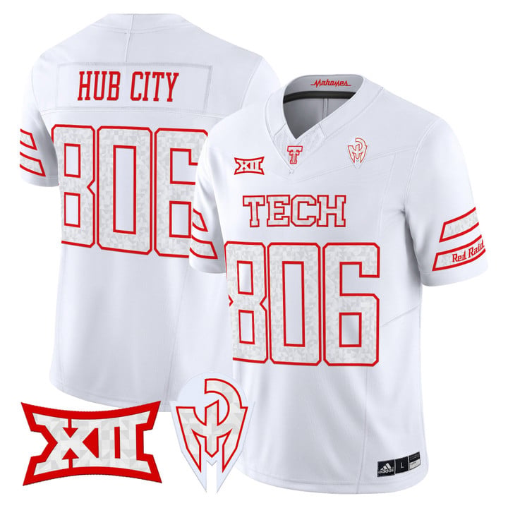 Hub City Jersey #806 Texas Tech Red Raiders Too Cold Vapor Stitched