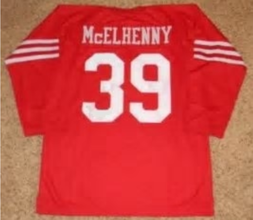 Hugh McElhenny Jersey San Francisco 49ers Long Sleeve Vintage Style Custom Throwback Football Red