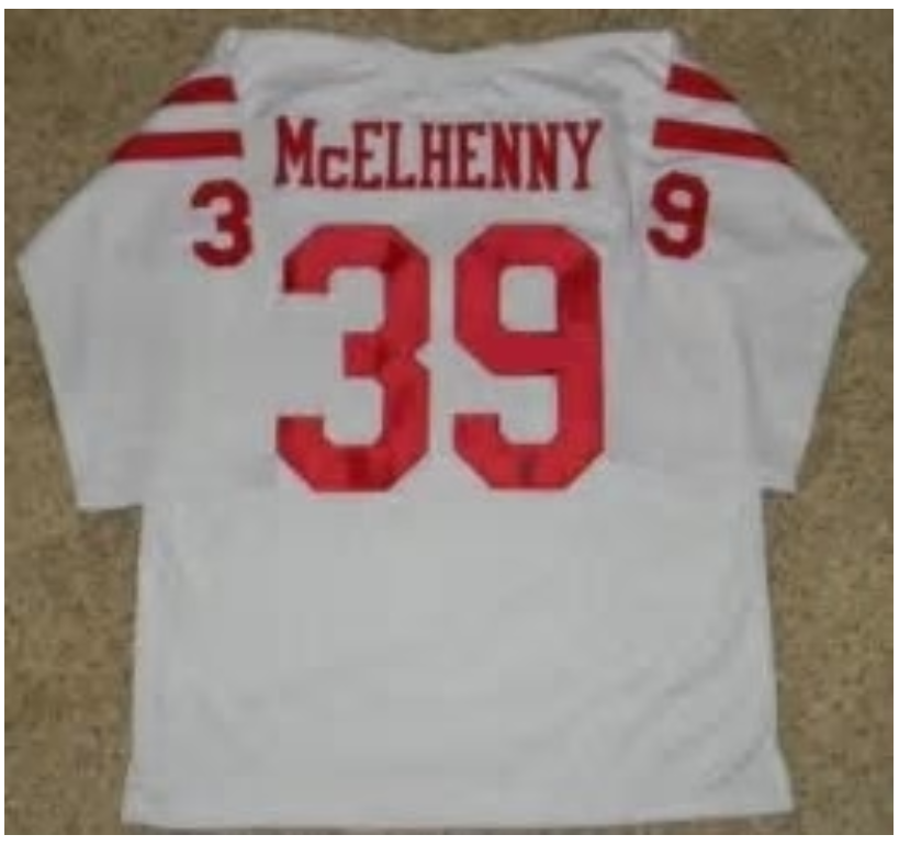 Hugh McElhenny Jersey San Francisco 49ers Long Sleeve Vintage Style Custom Throwback Football White
