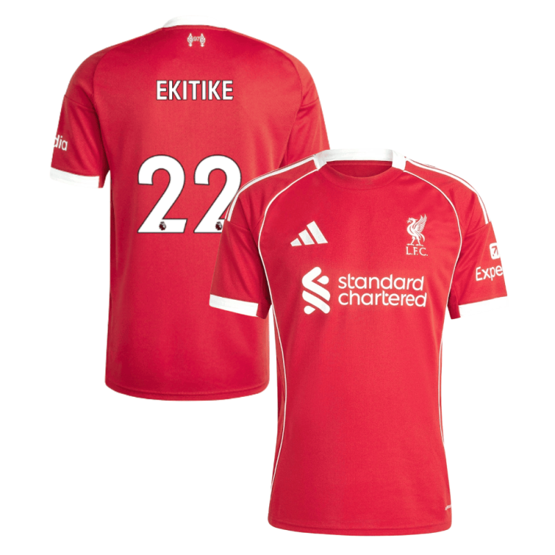 Hugo Ekitike 22 Liverpool 2025-26 Home Match Jersey – Red