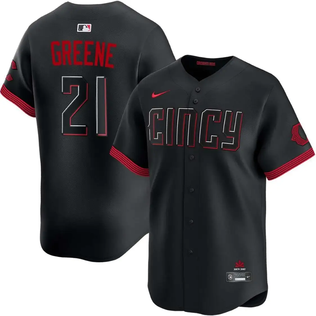 Hunter Greene Jersey #21 Reds Vapor Premier Limited All Stitched
