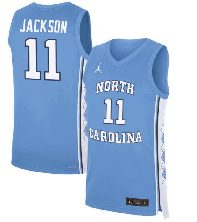 Ian Jackson Jersey #11 North Carolina Tar Heels Basketball Blue