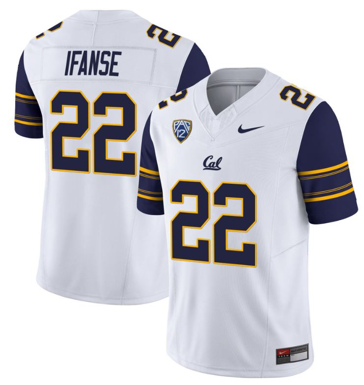 Isaiah Ifanse Jersey #22 California Golden Bears Limited Stitched White