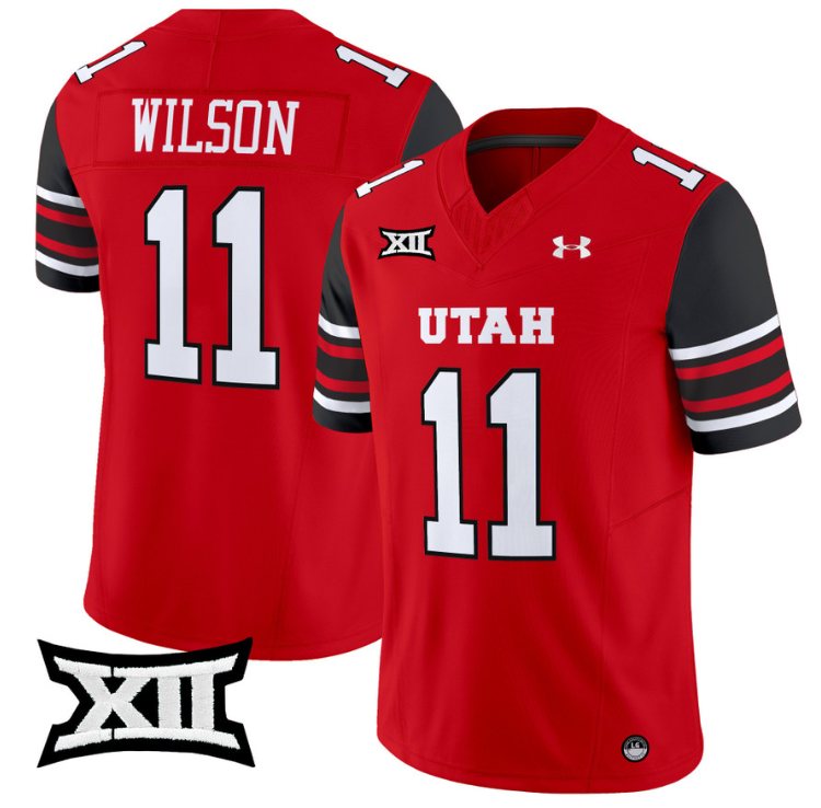 Isaac Wilson Jersey #11 Utah Utes Vapor Limited College Football Stitched Red