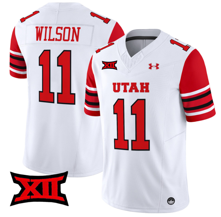 Isaac Wilson Jersey #11 Utah Utes Vapor Limited College Football Stitched White