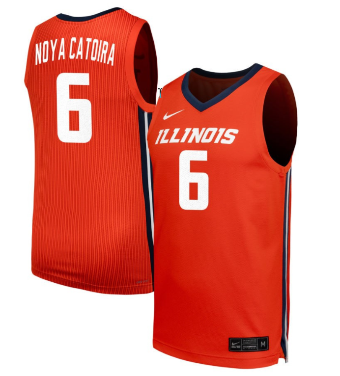 Irene Noya Catoira Jersey #6 Illinois Fighting Illini NIL Basketball Orange