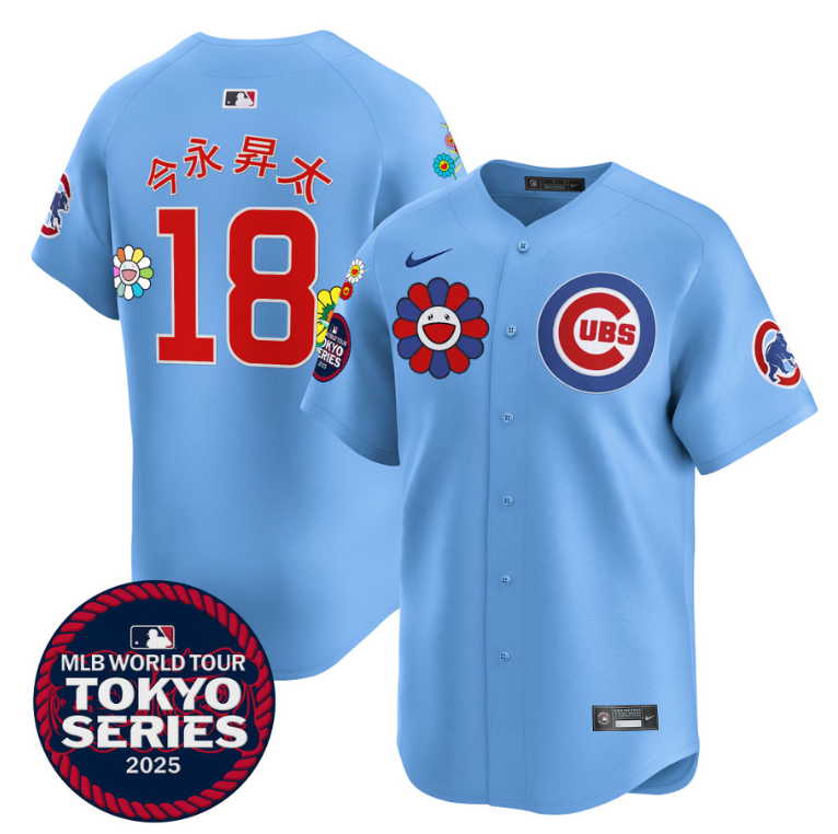 Imanaga Shota (Kanji) Jersey #18 Chicago Cubs Tokyo Series 2025 Vapor Limited Stitched Blue