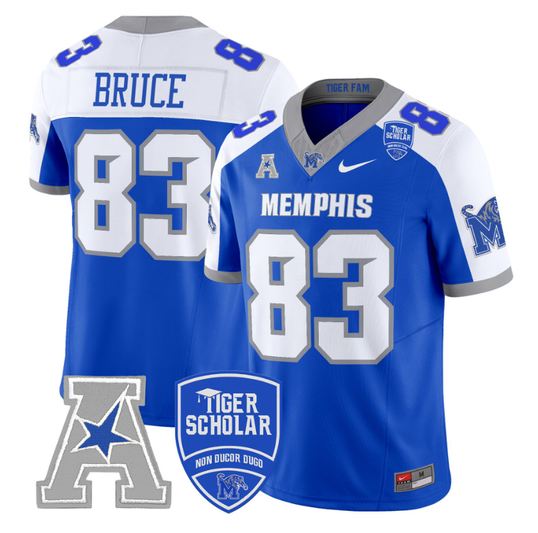 Isaac Bruce Jersey #83 Memphis Tigers 2024 Vapor Limited Stitched Royal Alternate