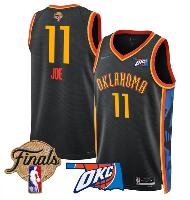 Isaiah Joe Jersey # 11 Oklahoma City Thunder 2025 Finals Swingman Stitched 24 - 25 City
