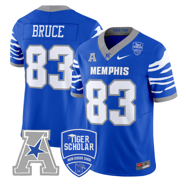 Isaac Bruce Jersey #83 Memphis Tigers 2024 Vapor Limited Stitched Royal