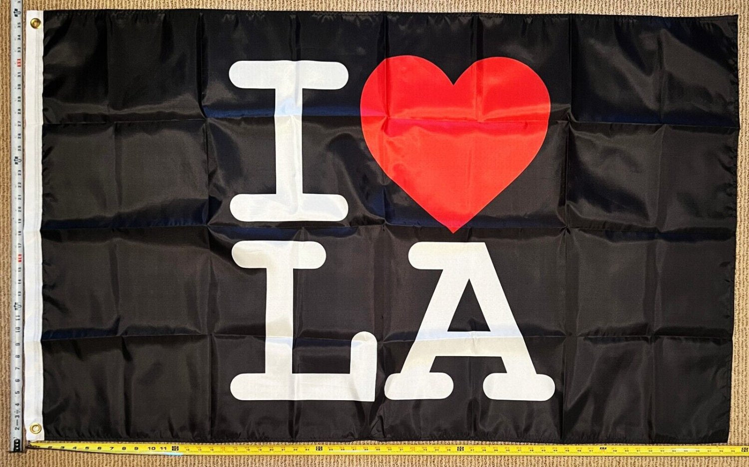 I Love LA Flag State Beer America Man Cave Sign Poster USA 3x5'