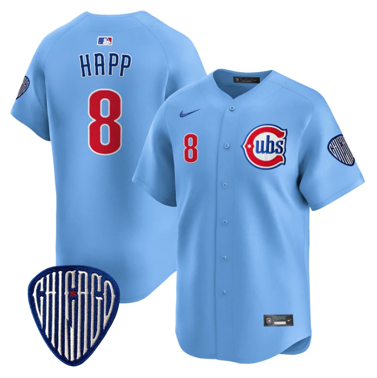 Ian Happ Jersey #8 Chicago Cubs Blue Alternate Vapor Premier Limited Stitched Blue
