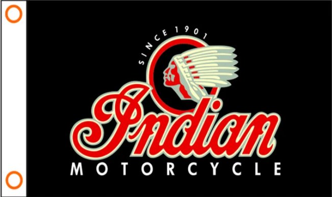 Indian Motorcycles Black Flag 3X5 Ft Polyester Banner USA 90x150cm