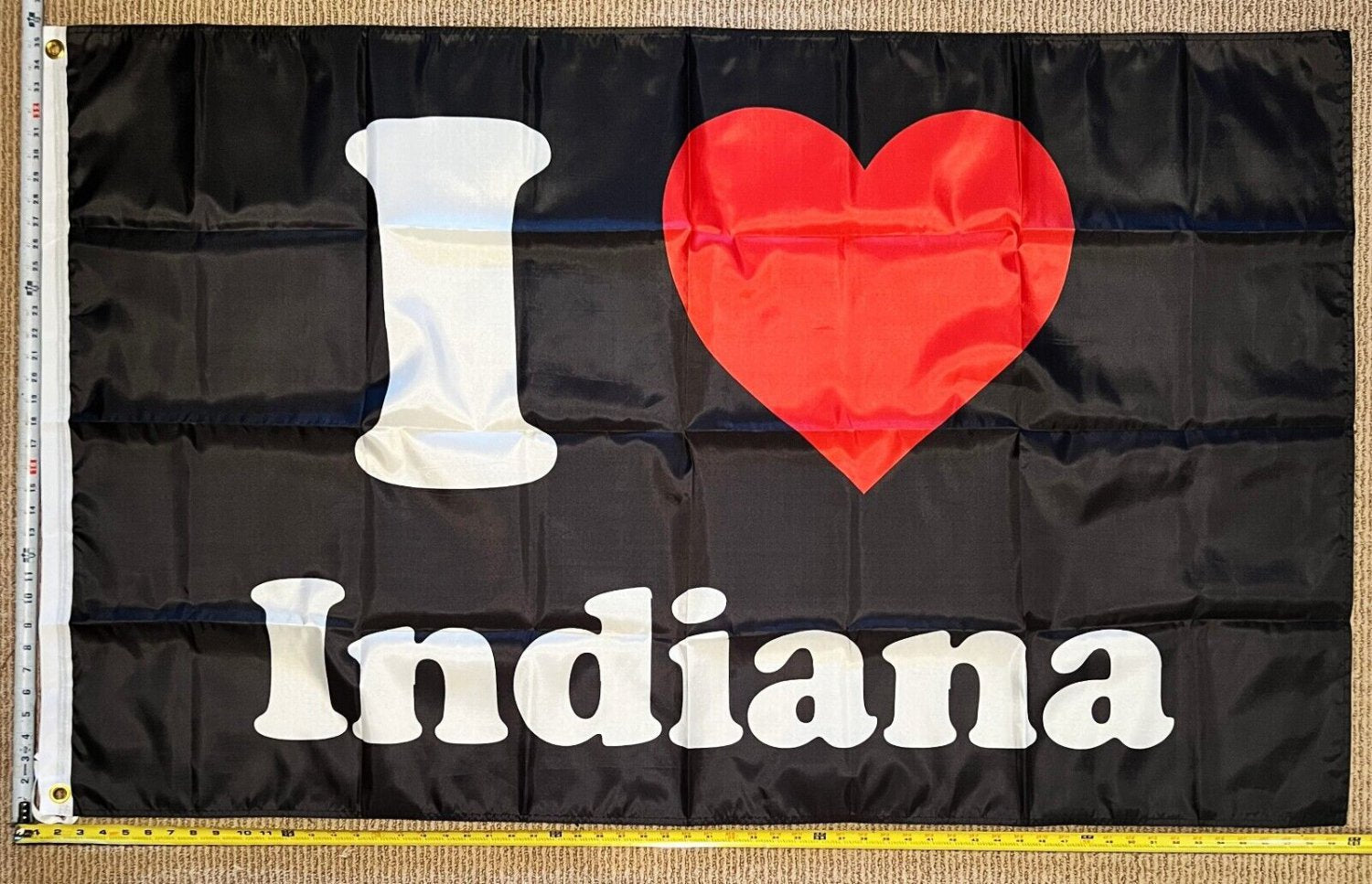 Indiana Flag Dorm State Beer America Man Cave Sign Poster USA 3x5'
